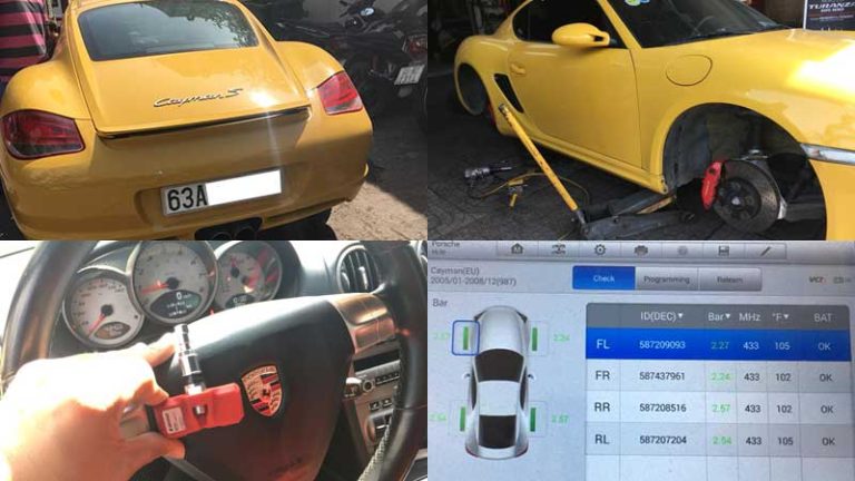cảm biến áp suất lốp Porsche Cayman 2007