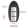 NISSAN 3 phím-Chìa khóa Smartkey Autel-IKEYNS003AL