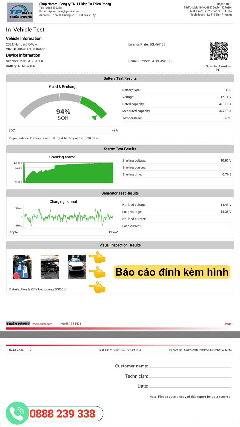 autel-bt608-gui-email-ket-qua-chuyen-nghiep-1