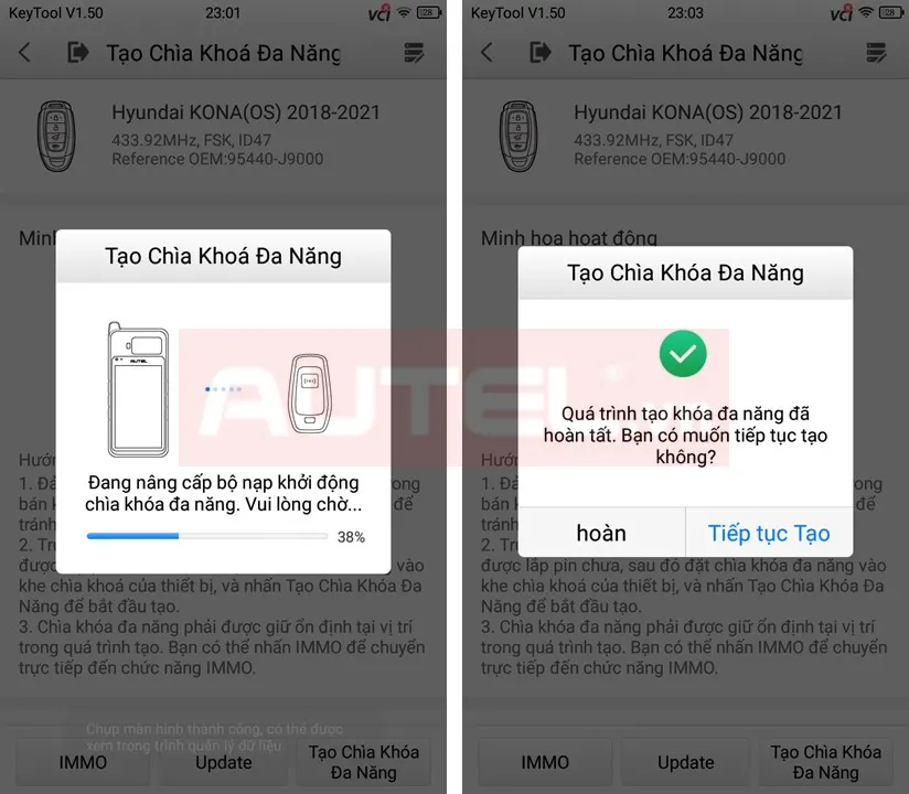 Tạo chìa thông minh Autel IKEY
