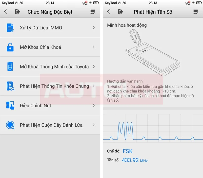 Kiểm tra tần số remote