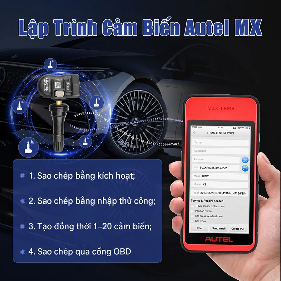 Lập trình Autel MX-Sensor nhanh chóng