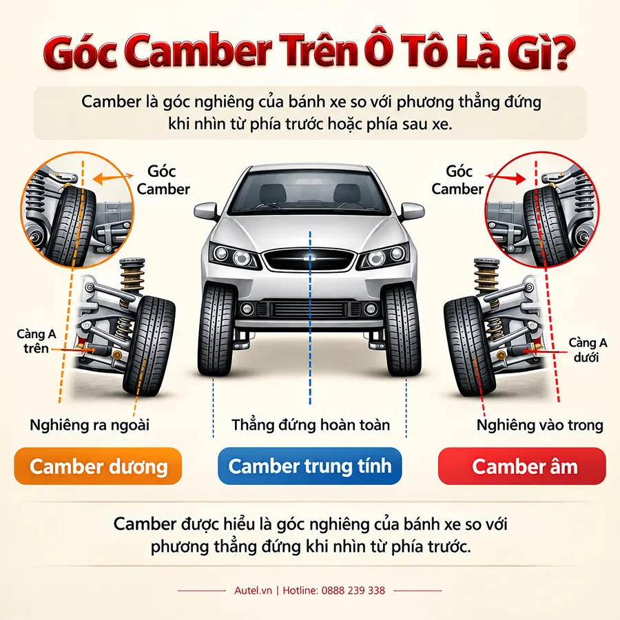 Camber - Góc nghiêng bánh xe
