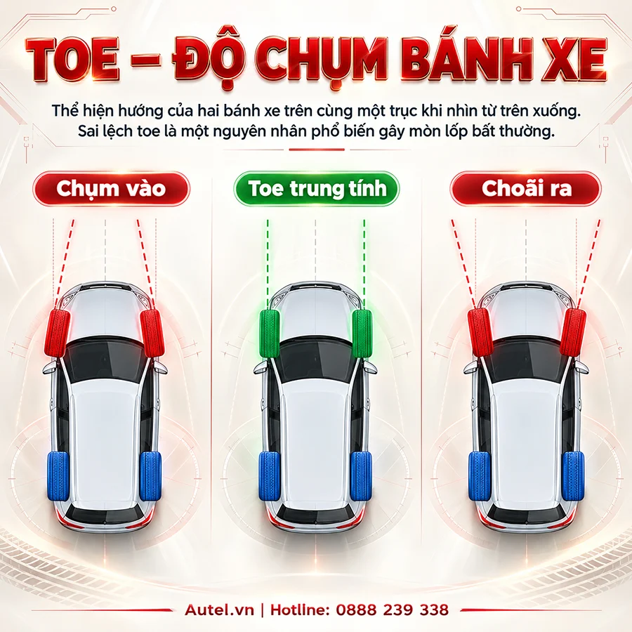 Toe - Độ chụm bánh xe